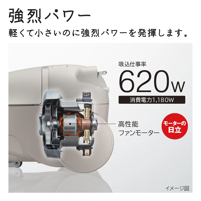 [予約 約1週間以降]掃除機 日立 HITACHI 紙パック式クリーナー かるパック ベージュ CV-KP90M-C/srm | 日立 | 02