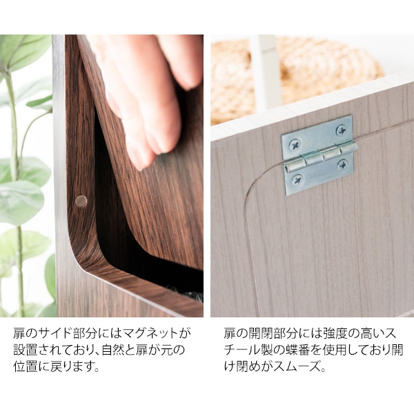 宮武製作所 - 紙くずかご 20L×2 うしろ押し式 木製 2段砂ぼこりボックス席 Empro エンプロー DB-960R-WH 白いこと/srm