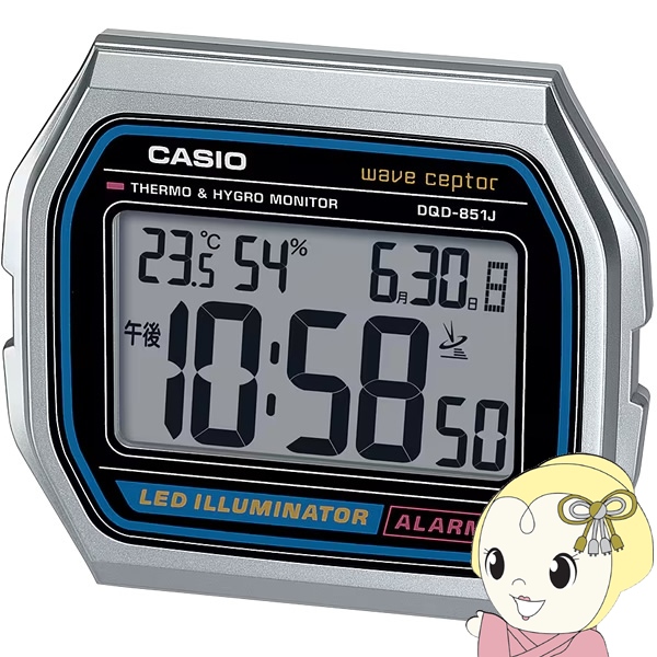 CASIO �J�V�I �u���v DQD-851J-8JF �d�g���v ���x�E���x�v�� �A���[�� wave ceptor �ڊo�܂����v �f�W�^�� �u�����v
