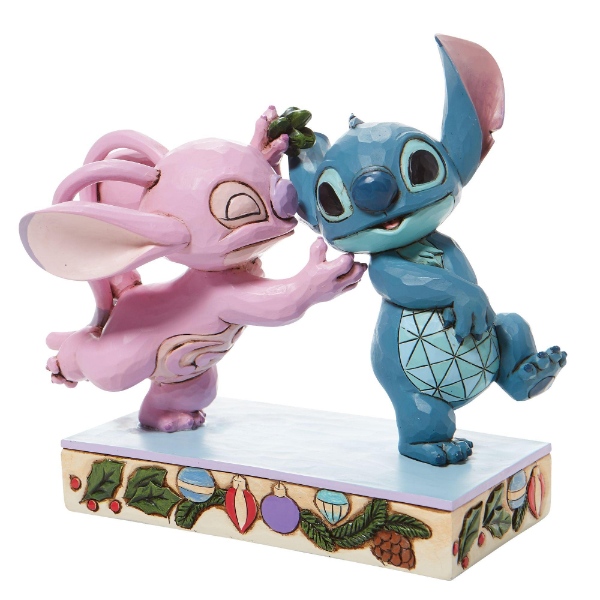 enesco エネスコ エンジェル＆スティッチ フィギュア クリスマス ホリデーシーズン ヤドリギ 6008980/srm_1