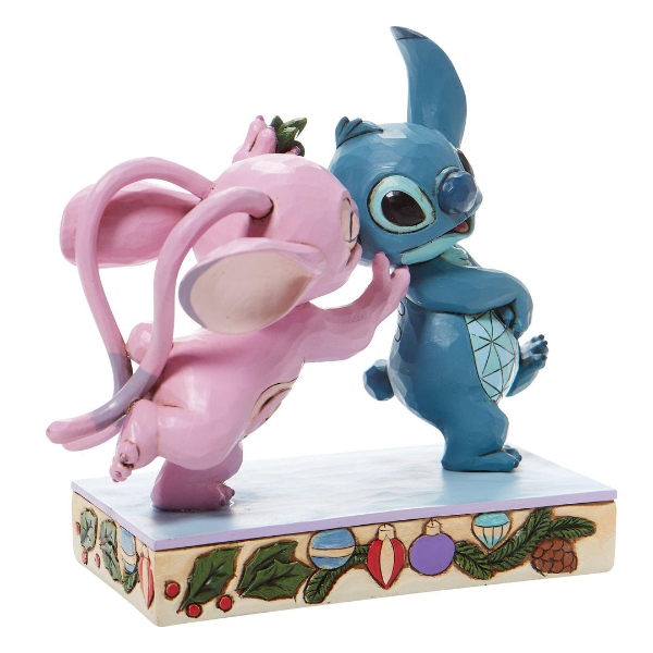 enesco エネスコ エンジェル＆スティッチ フィギュア クリスマス ホリデーシーズン ヤドリギ 6008980/srm_2