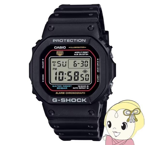 �r���v G-SHOCK �A�C�R�j�b�N�X�^�C���Y ����J���[���f�� DW-5600RL-1JF �����Y �d�r�� �f�W�^�� �X�N�G�A �����o���h �������K�i �J�V�I/srm