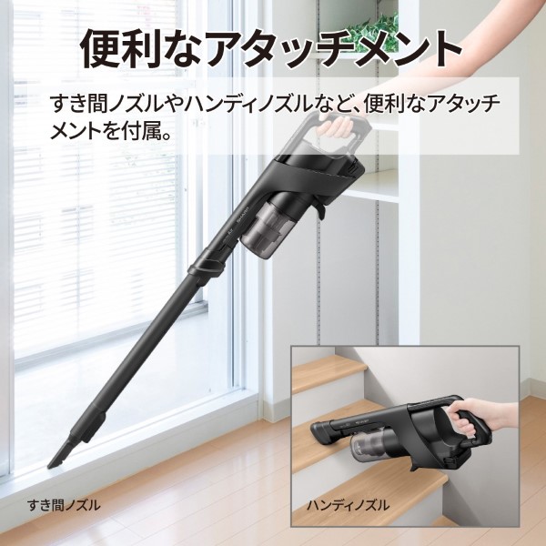 掃除機 SHARP シャープ サイクロン式スティッククリーナー ブラック RACTIVE Air EC-FR11-B/srmの画像