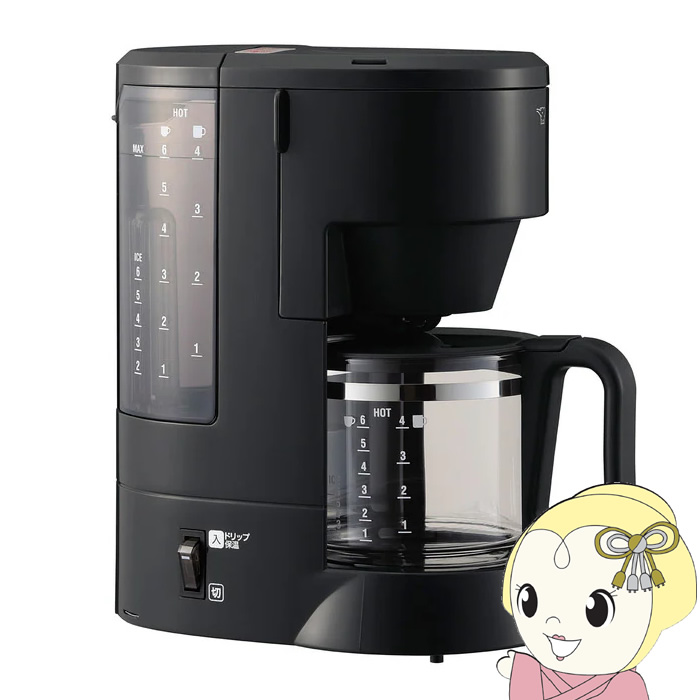 �ۈ� �R�[�q�[���[�J�[ EC-MA60-BA ����� �u���b�N �h���b�v�� 0.81L 6�t/srm