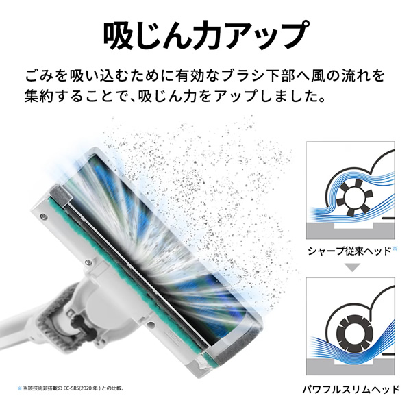 掃除機 SHARP シャープ サイクロン式スティッククリーナー ブラック RACTIVE Air POWER EC-SR11-B/srmの画像