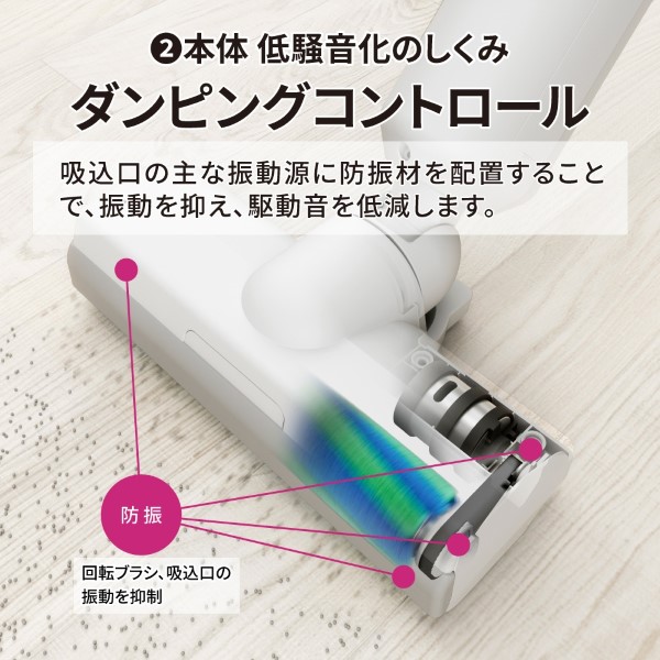 掃除機 SHARP シャープ コードレススティック掃除機 ステーションタイプ ホワイト系 RACTIVE Air STATION EC-WR2-W/srmの画像