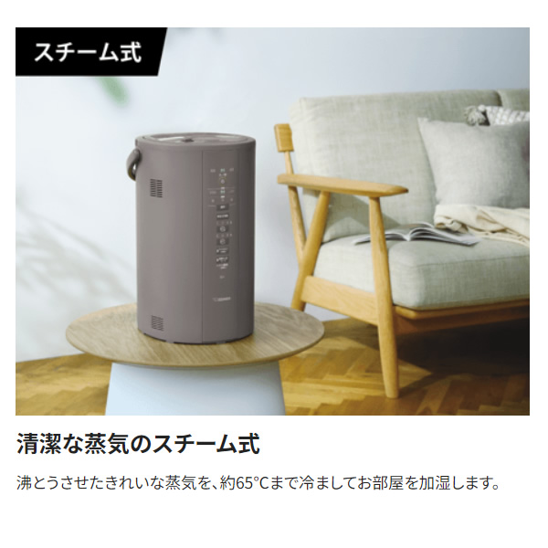 スチーム式加湿器 象印 木造6畳まで/プレハブ洋室10畳まで ホワイト EE