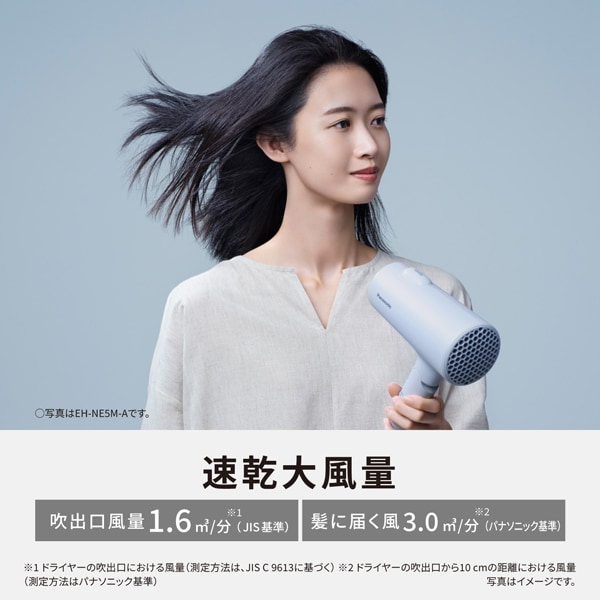 ヘアードライヤー Panasonic パナソニック ionity イオニティ EH-NE5M-A アイスブルー 大風量 マイナスイオン 低温ケアモード 速乾ノズル/srm | Panasonic | 01