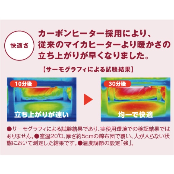 こたつテーブル カーボンフラットヒーター 105cm×75cm 長方形 洋風 家具調 こたつ コタツ おしゃれ EK-SCF1055 薄型ヒーター/srm｜gioncard｜03