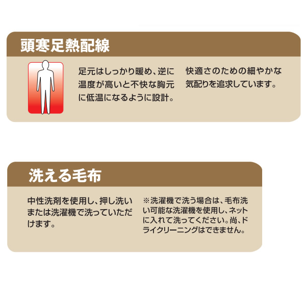 電気毛布 TEKNOS テクノス 洗えるフラン...の詳細画像4