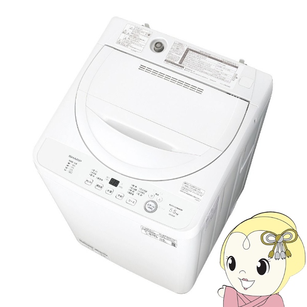 �y���s�͕W���ݒu���݁z����@ �V���[�v �S��������@ ����5.5kg ���Z�x��� �K���R�������R�[�X ES-GE5K-W �z���C�g�n/srm