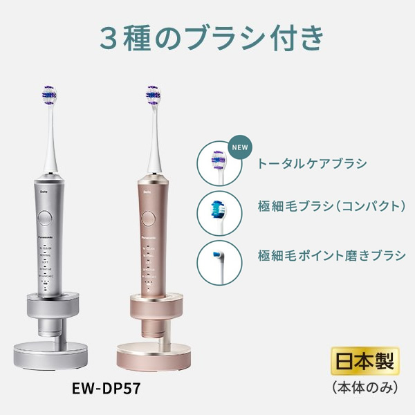 電動歯ブラシ パナソニック 音波振動ハブラシ ドルツ シルバー EW-DP57