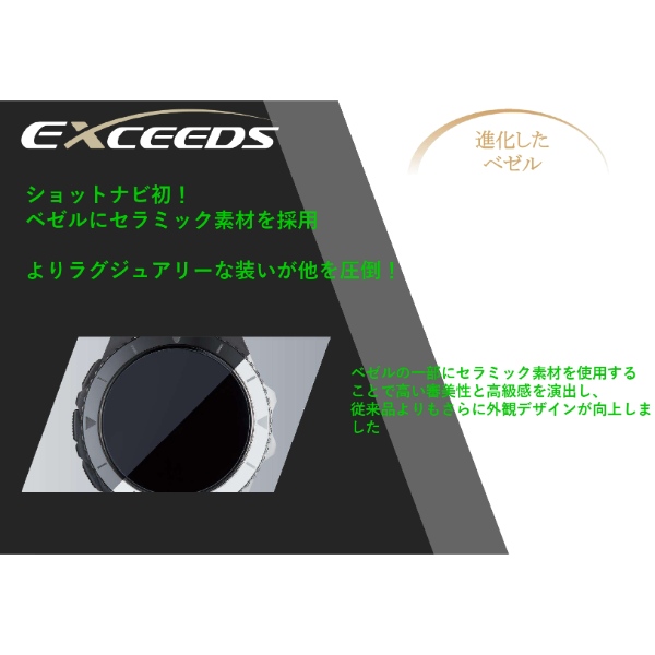GPSゴルフナビ 腕時計型 テクタイト Shot Navi ショットナビ EXCEEDS エクシーズ スイングテンポ機能 ホワイト/srm | ShotNavi | 06