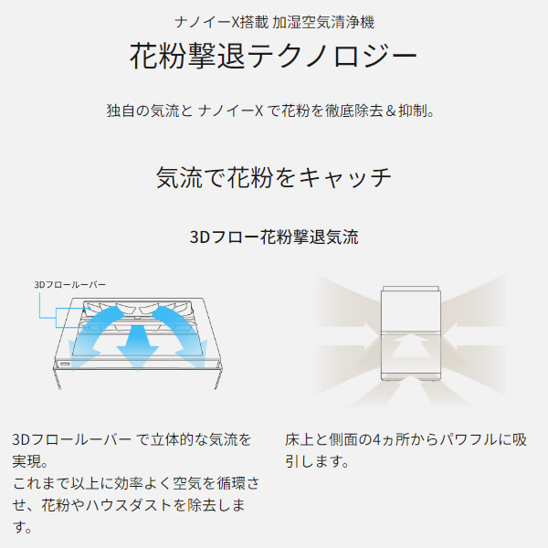 [予約]空気清浄機 パナソニック ナノイーX 空清31畳 加湿 木造12畳 プレハブ19畳 ECONAVI搭載 ホワイト F-VXW70-W/srm | Panasonic | 01