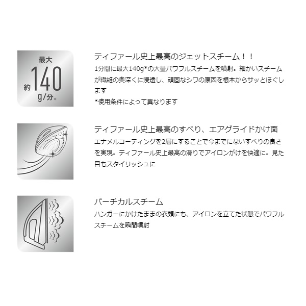 [予約]スチームアイロン T-FAL ティファ...の詳細画像3