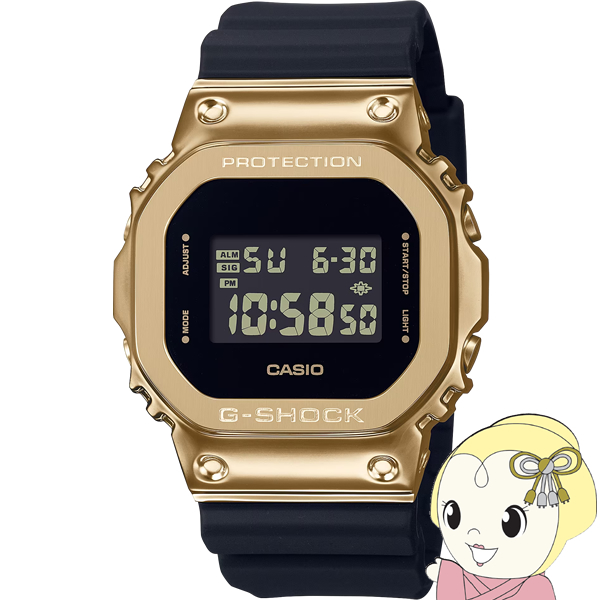 G-SHOCK GM-5600G-9JF CASIO カシオ 腕時計 メタルカバード 黒 ゴールド メンズ 腕時計 国内正規品 国内モデル デジタル/srm