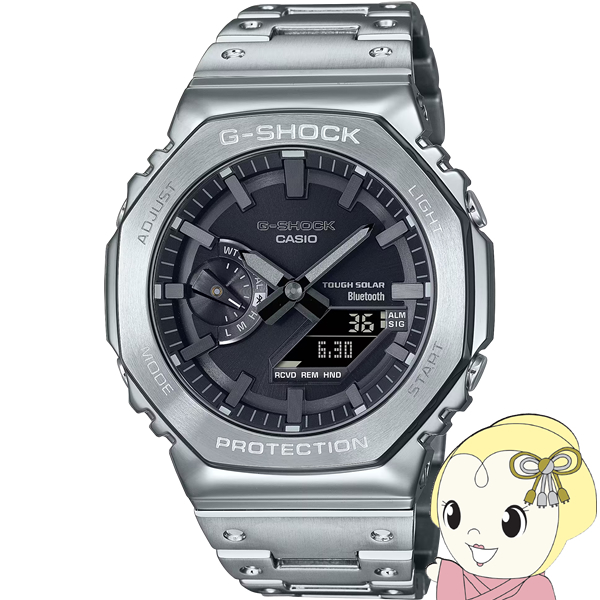G-SHOCK GM-B2100D-1AJF 腕時計 CASIO カシオ フルメタル シルバー Bluetooth ソーラー メンズ 国内正規品 国内モデル アナデジ/srm｜gioncard