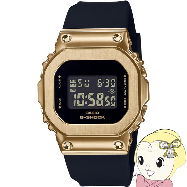 G-SHOCK GM-S5600GB-1JF 腕時計 CASIO カシオ メタルカバード 黒 ゴールド メンズ レディース ユニセックス 国内正規品 デジタル/srm