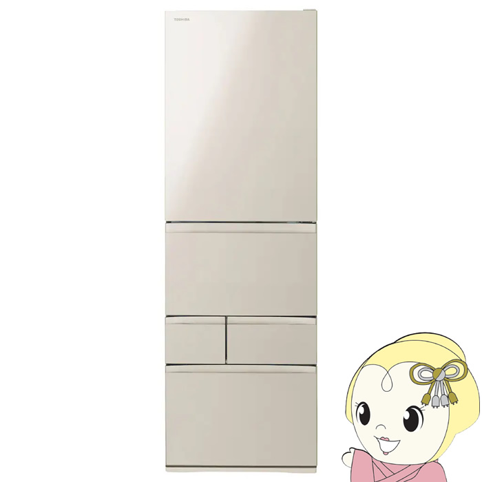 [�\�� 5/25�ȍ~]�①�Ɂy�W���ݒu��z���� TOSHIBA 465L 5�h�A �T�e���S�[���h ���J�� GR-A470GSHL-EC/srm