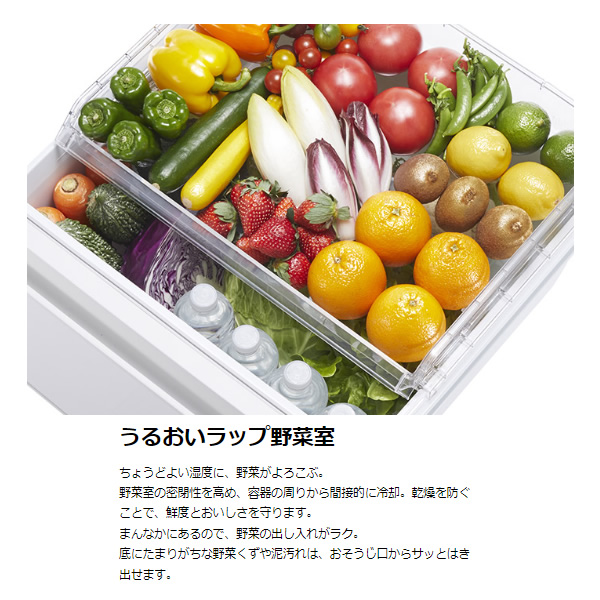 [予約 約1週間以降]冷蔵庫【標準設置費込み】 東芝 TOSHIBA 356L 3ドア冷蔵庫 右開き マットホワイト GR-V36SC-WU｜gioncard｜04