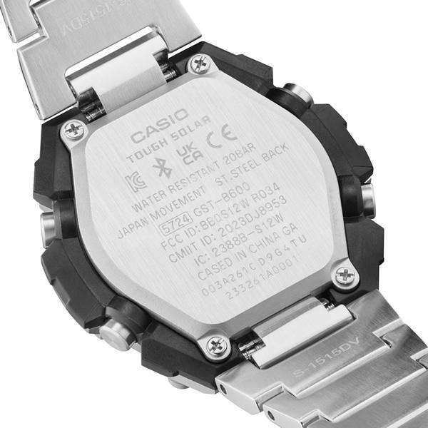 カシオ CASIO G-SHOCK G-STEEL 小型モデル GST-B600D-1AJF メンズ 腕時計 ソーラー Bluetooth アナデジ メタルバンド ブラック シルバー/srm｜gioncard｜06