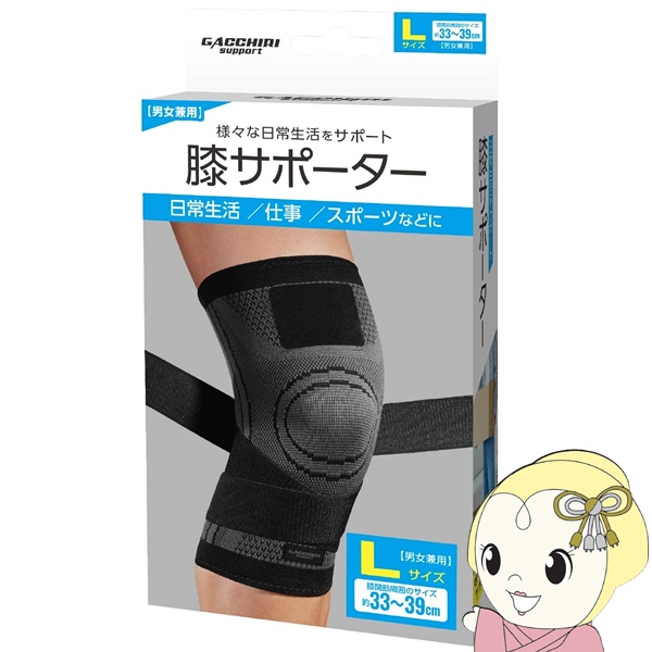 HAC（ハック） 膝サポーター Lサイズ 膝関節 GACCHIRI support