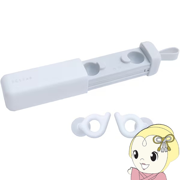 �G���R�� �����p���� ECLEAR Earplug Duo �z���C�g HCSL-EP02WH ���� 2�d�`�b�v �V���R��