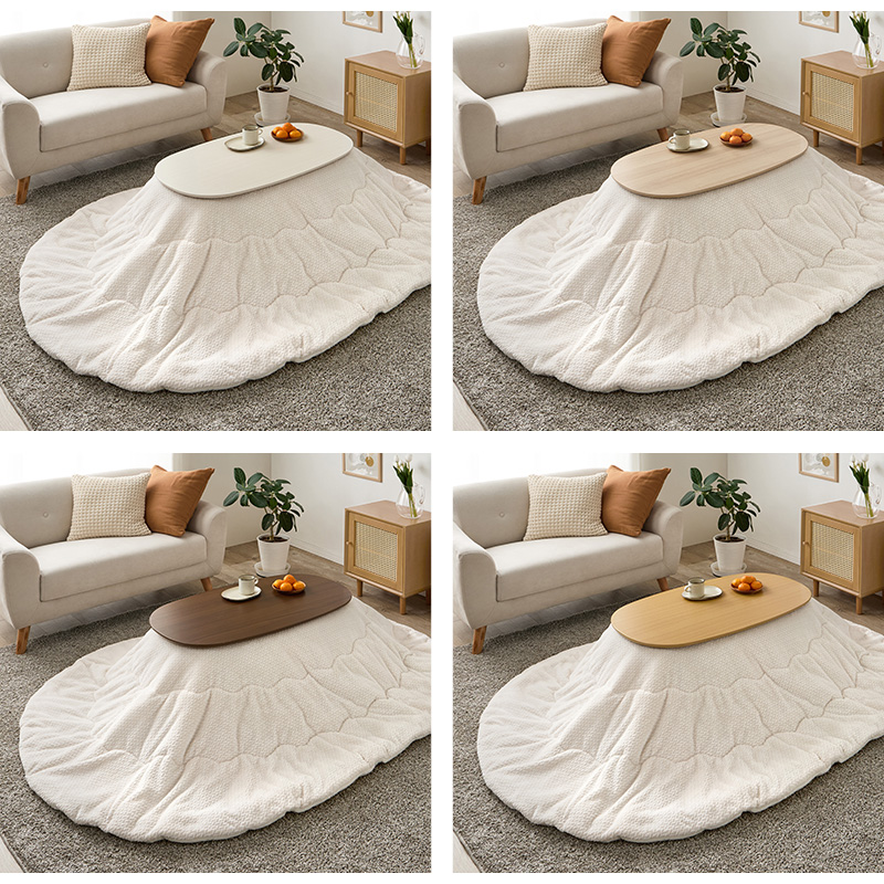 こたつ 2点セット1人用 楕円形 こたつ布団 こたつテーブル 一人用