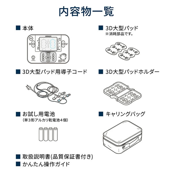 低周波治療器 オムロン OMRON 3Dエレパルス プロ HV-F1200-J/srmの画像