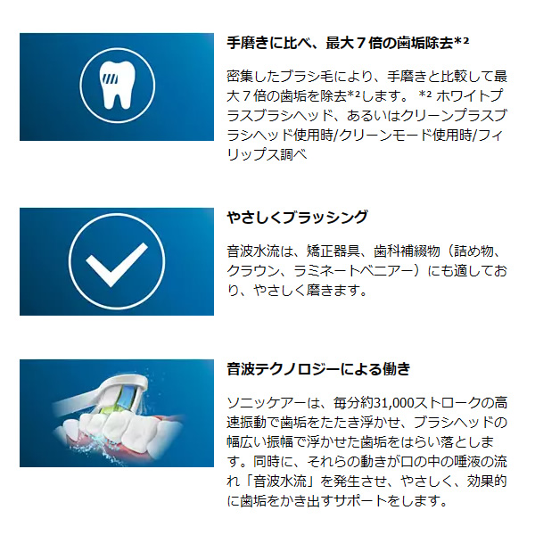 電動歯ブラシ ソニッケア Philips フィリップス 振動式 プロテクトクリーン HX6809/72 ホワイトミッドブルー/srm_1