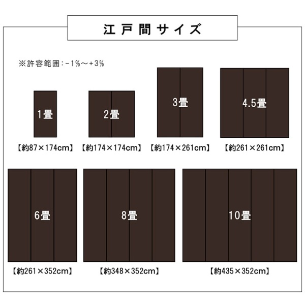 洗える カーペット ダイニング ラグ 敷詰 丈夫 日本製 国産 除菌スプレー対応 ござ アウトドア ペット ブラウン 江戸間3畳 約174×261cm/srm | イケヒコ | 09