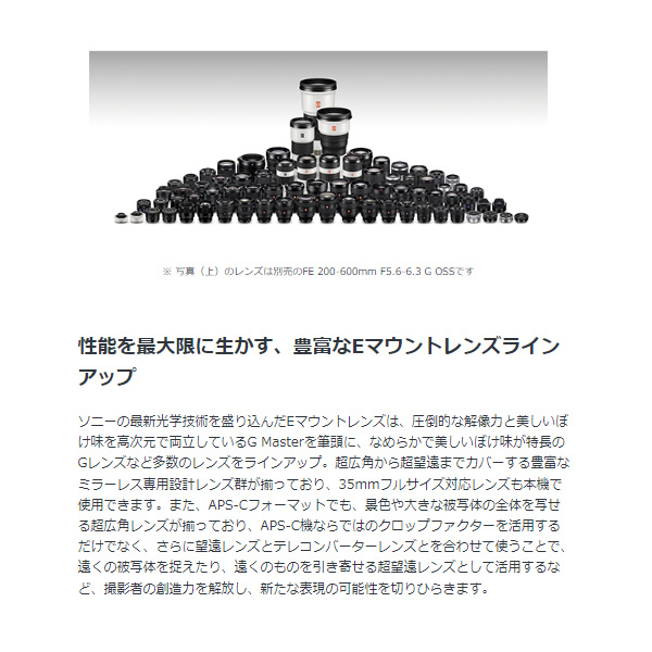 デジタル一眼カメラ ソニー α6700 ILCE-6700M 高倍率ズームレンズキット [ブラック] ILCE-6700M/srmの画像