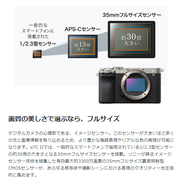デジタル一眼カメラ ソニー α7C II ILCE-7CM2 ボディ [シルバー] ILCE-7CM2-S/srmの画像