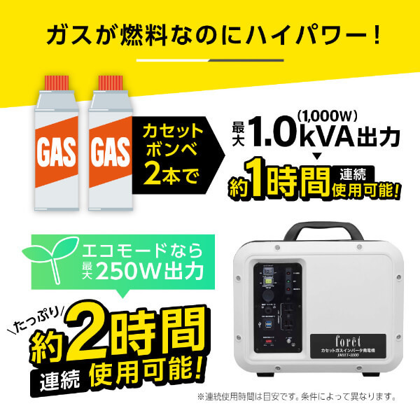 カセットガス 発電機の商品一覧 通販 - Yahoo!ショッピング