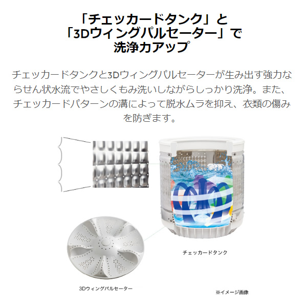 [予約]全自動洗濯機 ハイアール 7.0kg ホワイト JW-U70B-W/srm｜gioncard｜05