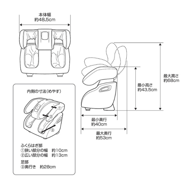 フットマッサージャー フジ医療器 モミーナ R22 KC-330 足裏 太もも ブラック/srm｜gioncard｜17