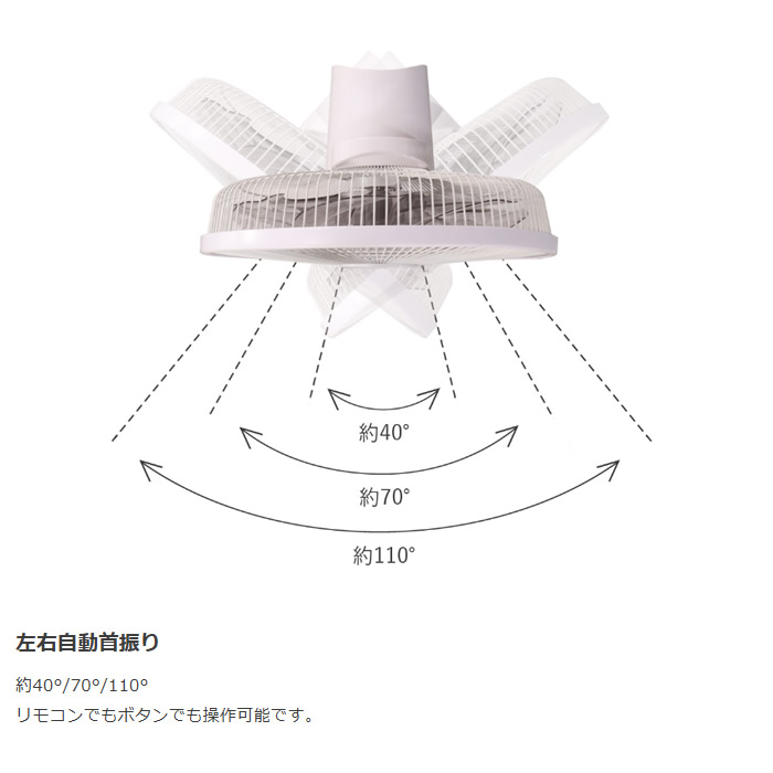 リビング扇風機 コイズミ KOIZUMI 扇風機 DCモーター ホワイト KLF-30241-W/srm｜gioncard｜05