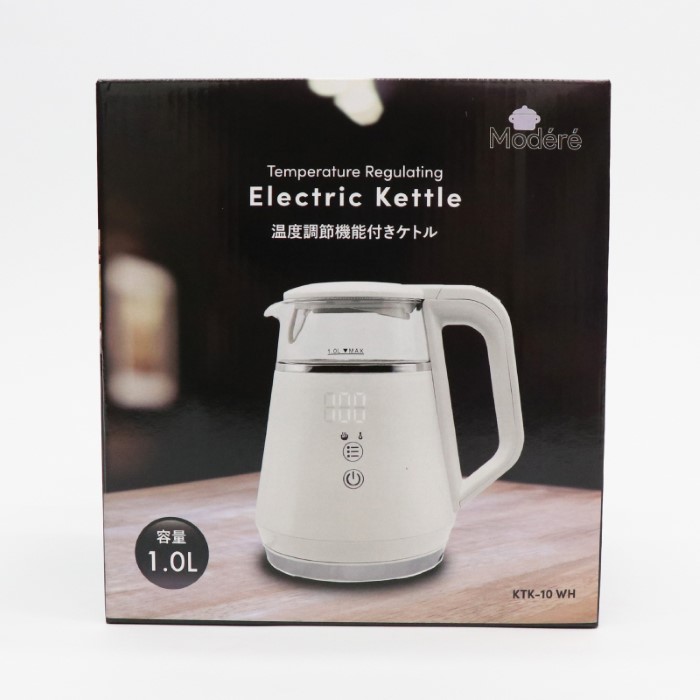 HIRO ヒロコーポレーション 温度調節機能付き電気ケトル 1L ホワイト KTK-10 WH | ヒロ・コーポレーション | 09