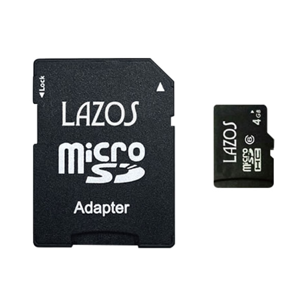 Lazos microSDHCメモリーカード 4GB CLASS6 紙パッケージ 20個セット L-B4MSD6/srm｜gioncard｜02