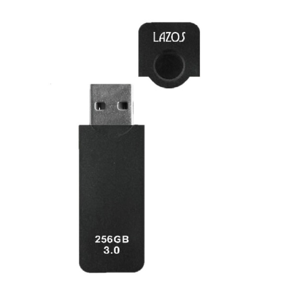 LAZOS 256GB USBフラッシュメモリ キャップ式 20個セット L-US256-CPB/srm｜gioncard｜02