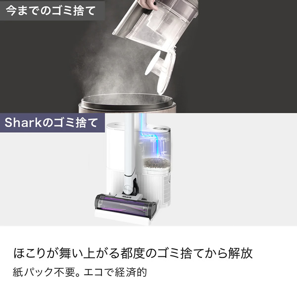 掃除機 Shark シャーク サイクロン式 スティッククリーナー EVOPOWER SYSTEM NEO+ LC351JWH [ミスティックホワイト]/srm｜gioncard｜10