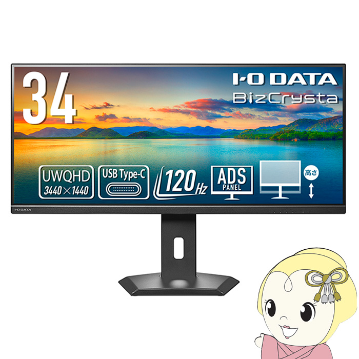 tj^ 34^ IOf[^ [J[5Nۏ UWQHDΉ65WdUSB Type-C  BizCrysta LCD-CWQ341SDB-F/srm