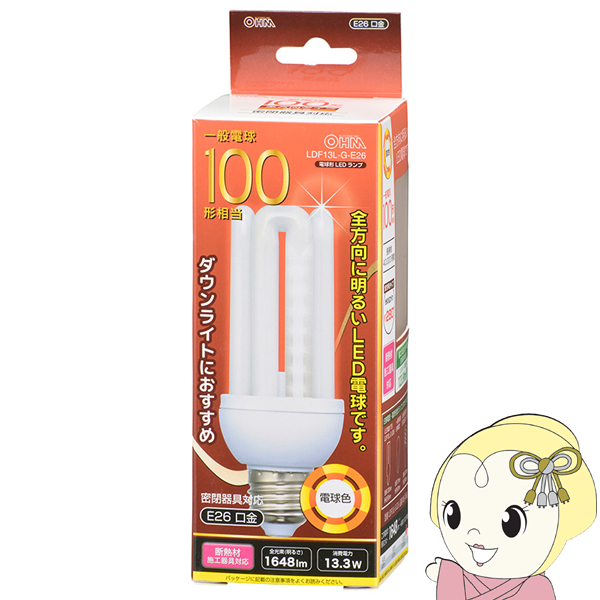 LED�d�� �I�[���d�@ D�` 100�`���� 1648lm �d���F E26 �S����280°LDF13L-G-E26