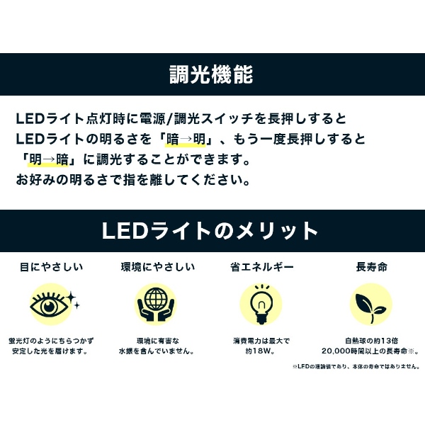ワイドLEDデスクライト クランプ式 YUASA Livtec ユアサプライムス クランプ式 無段階調光 タッチ式 5段階調色 勉強 ホワイト LGD-A3332-W/srmの画像