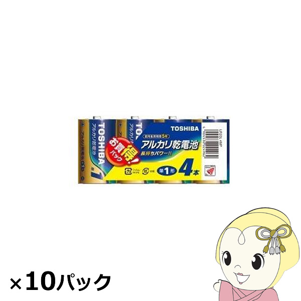 東芝 アルカリ乾電池 単1 40本入 (4本×10パック)/srm｜gioncard