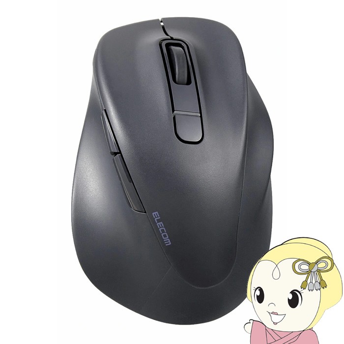 ���C�����X�}�E�X ELECOM  �G���R�� Bluetooth �É� 5�{�^�� �E���p S�T�C�Y �u���b�N ���ɂ̈���S�n������ �R�� ���^ EX-G M-XGS30BBSKBK