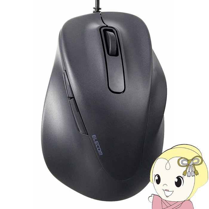 �L���}�E�X ELECOM  �G���R�� �É� 5�{�^�� �E���p XL�T�C�Y �u���b�N ���ɂ̈���S�n������ �G���S�m�~�N�X �R�� EX-G M-XGXL30UBSKBK