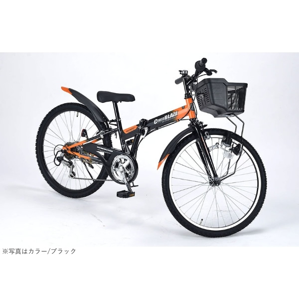 子ども用自転車 24インチ 折り畳み ジュニア マウンテンバイク MTB 6段変速 MYPALLAS マイパラス 子供 キッズ ブラック MJ-824F-BK/srmの画像