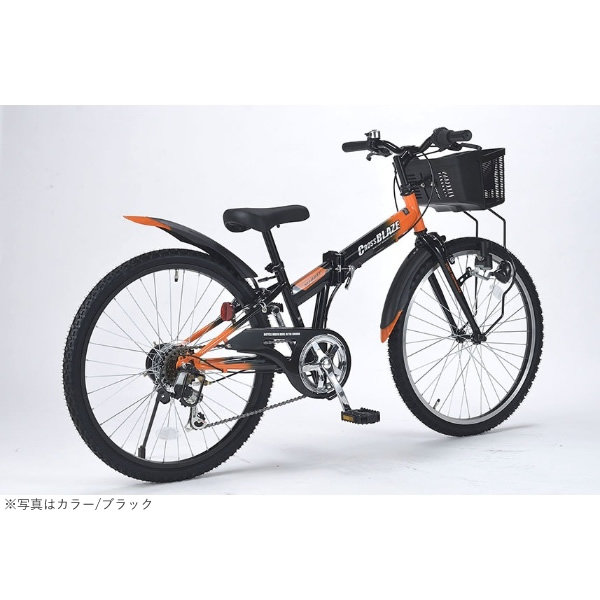 子ども用自転車 24インチ 折り畳み ジュニア マウンテンバイク MTB 6段変速 MYPALLAS マイパラス 子供 キッズ ブラック MJ-824F-BK/srmの画像
