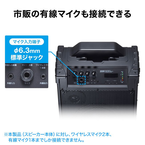 再入荷定番 サンワサプライ ワイヤレスマイク付き拡声器スピーカー MM